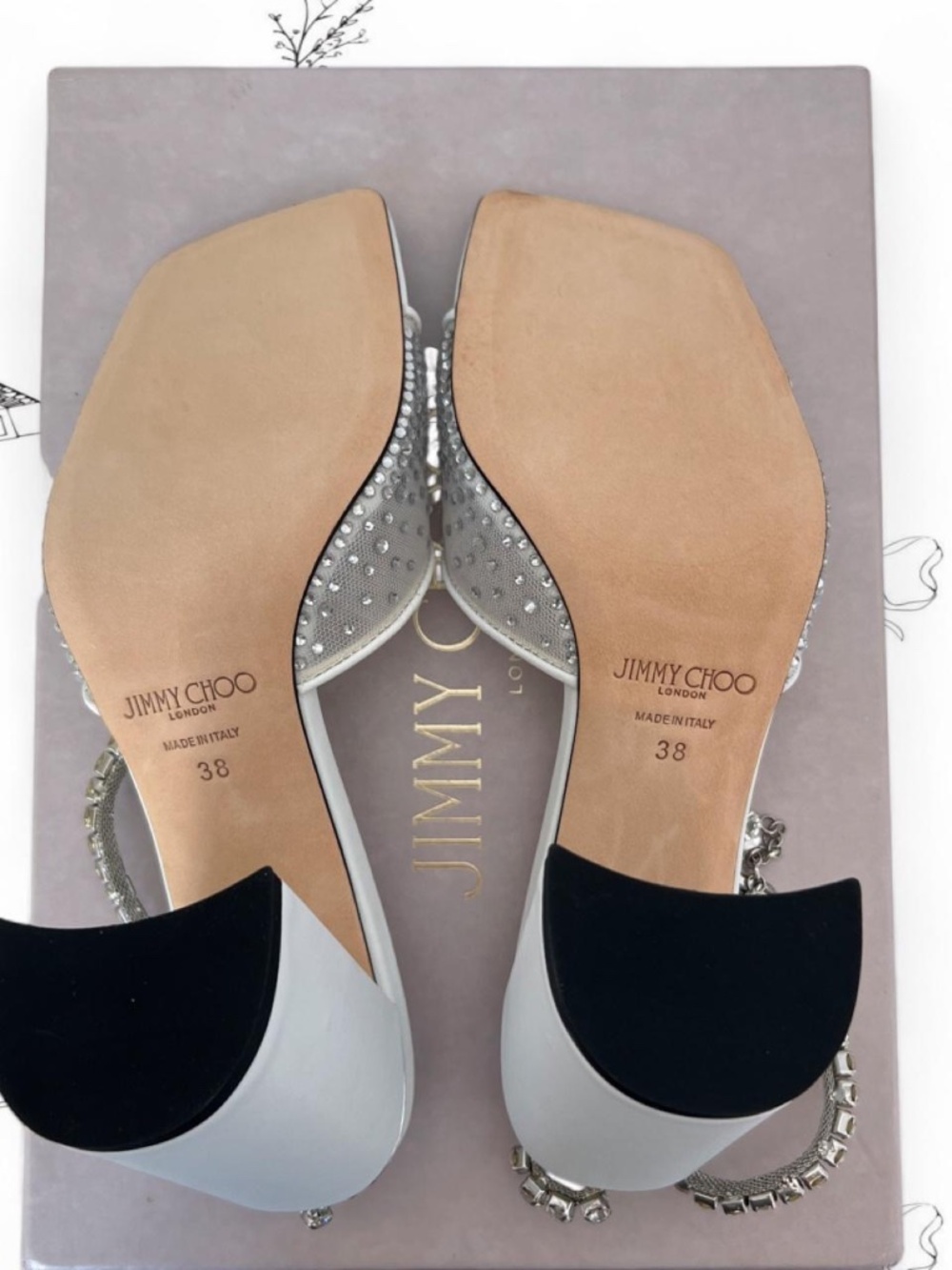 Jimmy Choo Saeda Sandal Block Heel 85 - Picture 6 of 6